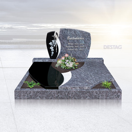 B 21-02 (F) F 21-01 <br />in Orion Dunkel und Indian Black <br />mit Ornament Nr. 963 und Edelstahlkreuz H-201